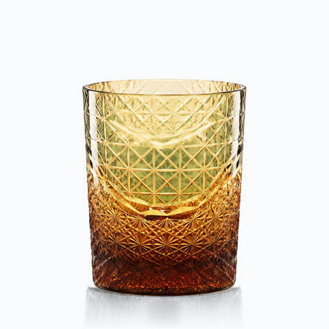 Beau Verre à Whisky, couleur emeraude / 1 pc, sur fond blanc