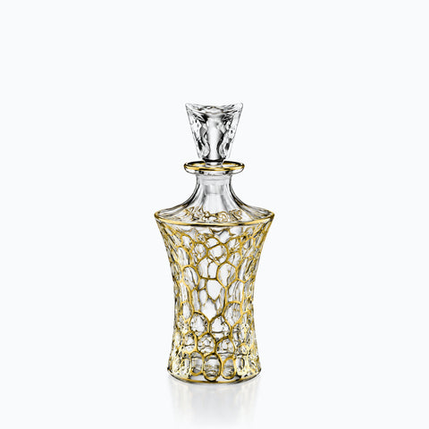 Belle Carafe à Whisky Gravée Bobine, sur fond blanc