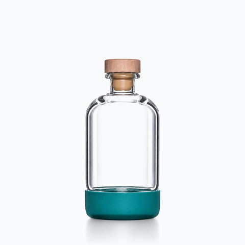 Bouteille Verre Bouchon Bois Manchon vert