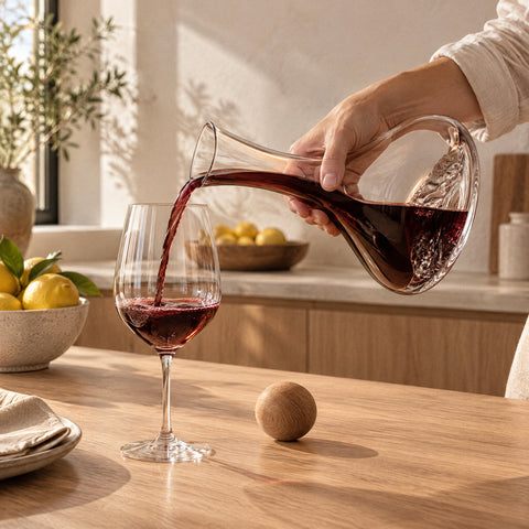 Carafe à Décanter Bouchon Brevia, en service