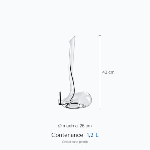 Dimensions : Carafe à Décanter Design Stellato (hauteur 43 cm, diamètre 26 cm, contenance 1,2 L)