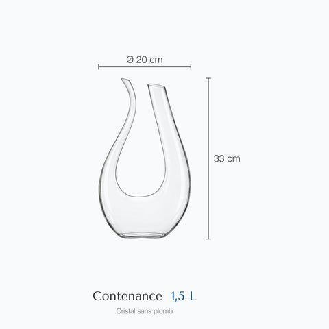 Dimensions : Carafe à Décanter Double Bec L'Élégance