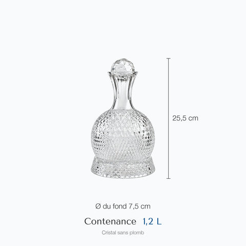 Dimensions : Carafe à Décanter Luxe Timpano (hauteur 25,5 cm, contenance 1,2 L)