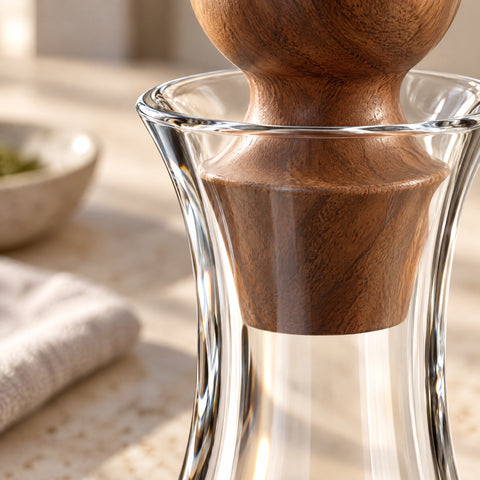 Carafe à Décanter Support Bois
