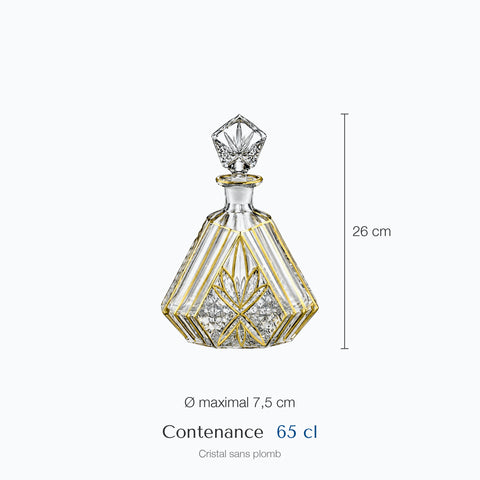 Dimensions : Carafe à Whisky Cervin (hauteur 26 cm, diamètre 7,5 cm, contenance 65 cl)