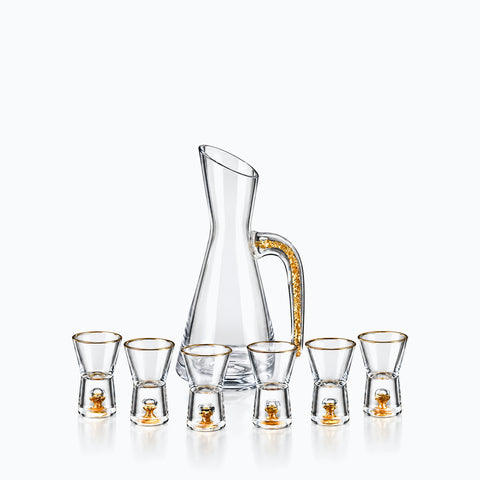 Carafe à Liqueur Génépi, sur fond blanc