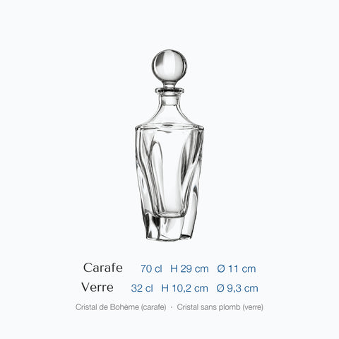 Dimensions : Carafe à Liqueur Bouchon · Torsio