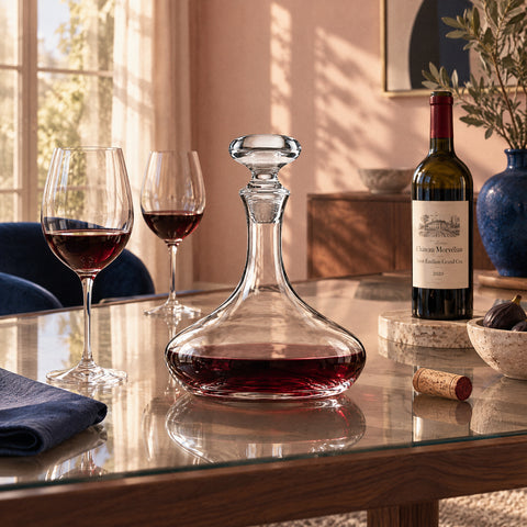Carafe à Vin Ancienne Lento, mise en situation à table