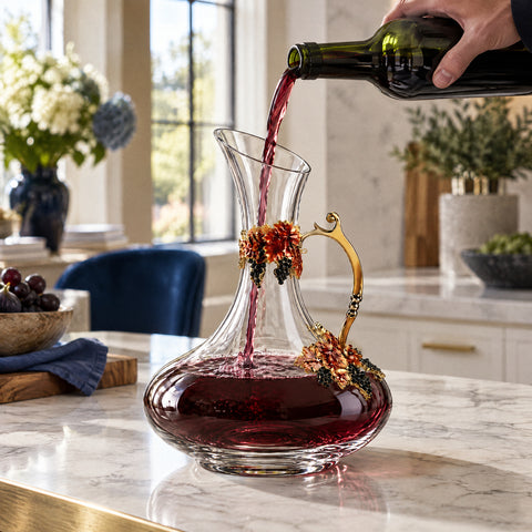 Ancienne carafe à vin en Forme aiguière Vintara, en service