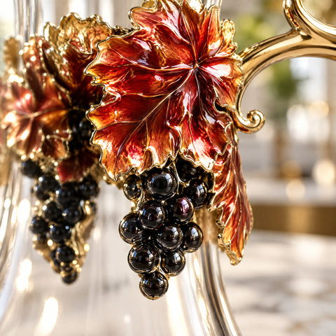 Détail de la matière : Ancienne carafe à vin en Forme aiguière Vintara