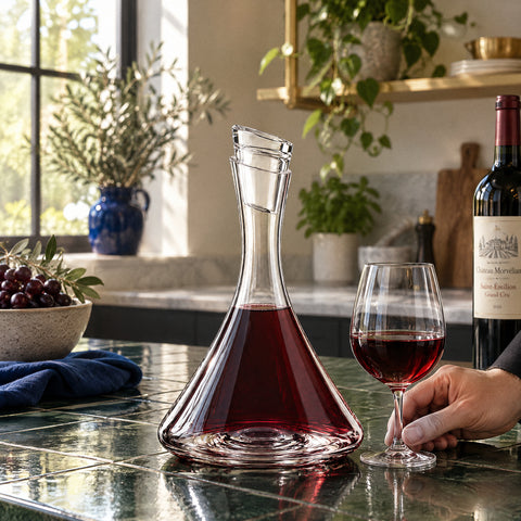 Carafe à Vin Vintage Cristal Bellavita, en service