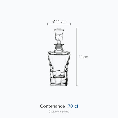 Dimensions : Carafe à Whisky 700 ml Tramontane (hauteur 29 cm, diamètre 11 cm, contenance 70 cl)