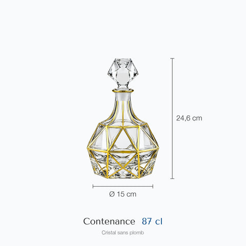 Dimensions : Carafe à Whisky Antiquaire Séculaire (hauteur 24,6 cm, contenance 87 cl)