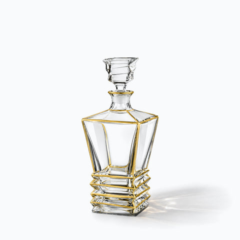 Carafe à Whisky Cristal Durastella, avec son ombre portée, sur fond blanc
