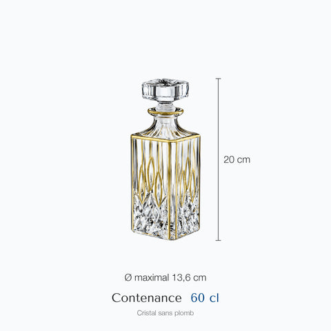 Dimensions : Carafe à Whisky Vintage - Année 70 Laiton (hauteur 20 cm, diamètre 13,6 cm, contenance 60 cl)
