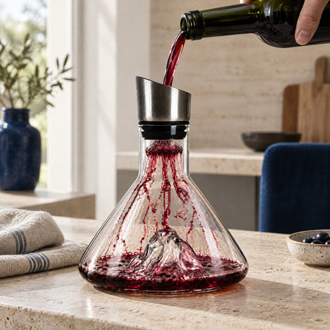 Carafe Aérateur de vin Presto, en service