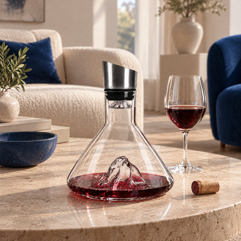 Carafe Aérateur de vin Presto, mise en situation à table