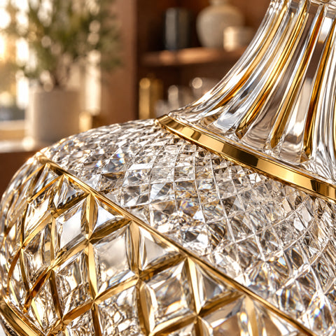 Détail de la matière : Carafe à Vin Ancienne Cristal Barcarolle