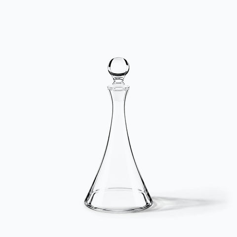 Carafe à Vin avec Bouchon Verre Gloria, avec son ombre portée, sur fond blanc