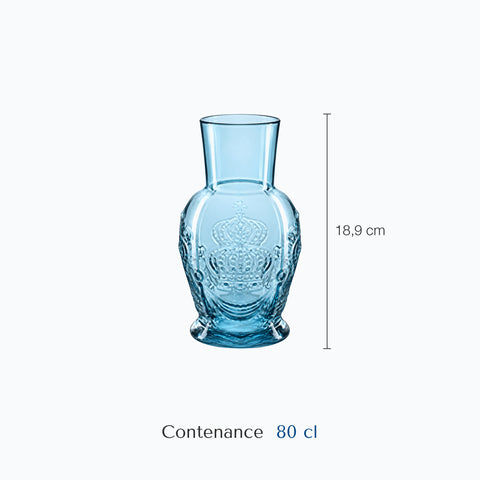 Dimensions : Carafe Bleue Ancienne Cielo (hauteur 18,9 cm, contenance 80 cl)