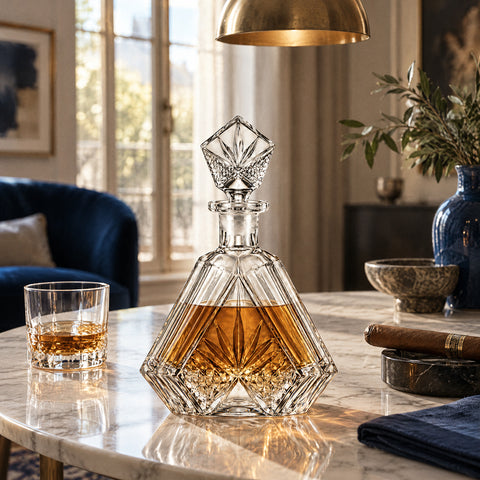 Carafe Gravée Cristal Jouvence, mise en situation à table