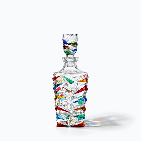 Carafe Italienne à Whisky Burano, avec son ombre portée, sur fond blanc