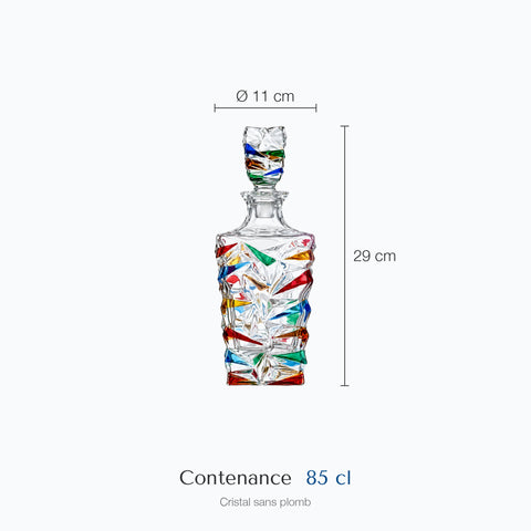 Dimensions : Carafe Italienne à Whisky Burano (hauteur 29 cm, diamètre 11 cm, contenance 85 cl)