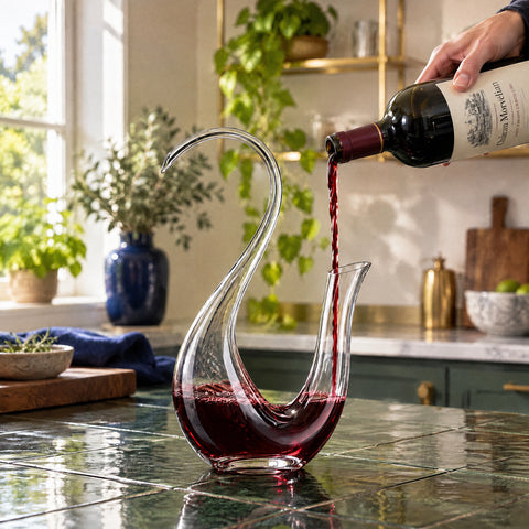 Carafe Oxygénez le Vin Vinique, en service