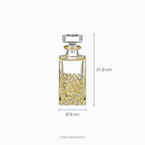 Dimensions : Carafe Vintage Motif Carreau Échiquier (hauteur 21,8 cm)