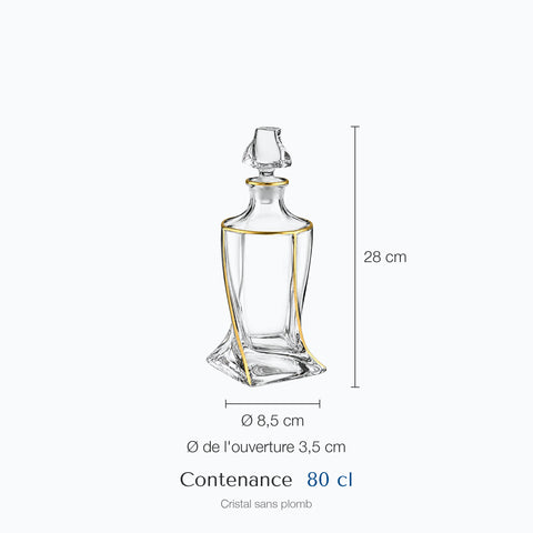 Dimensions : Carafe Whisky Anglaise Windsor (hauteur 28 cm, contenance 80 cl)