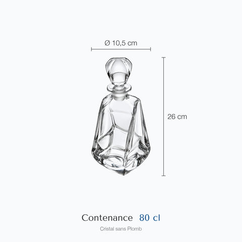 Dimensions : Carafe à Whisky Lucifer (hauteur 26 cm, diamètre 10,5 cm, contenance 80 cl)