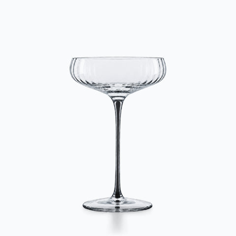 Coupe à Champagne Tige Colorée Anémone noir