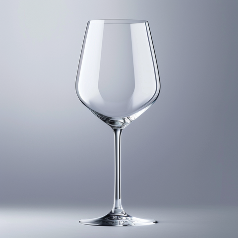 verre a vin dans un fond gris professionel