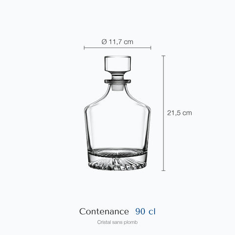 Dimensions : Carafe à Whisky Toundra (hauteur 21,5 cm, diamètre 11,7 cm, contenance 90 cl)