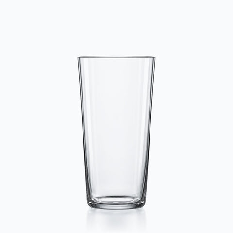 Grand verre à mojito en verre transparent, gobelet haut côtelé de stries verticales