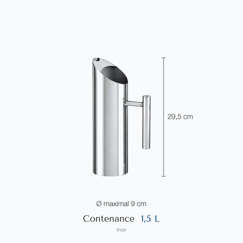 Dimensions : Grande Carafe d'eau Banquise (hauteur 29,5 cm, diamètre 9 cm, contenance 1,5 L)