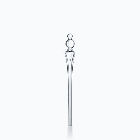 Pipette pour rhum en verre transparent, long tube effilé surmonté de deux sphères