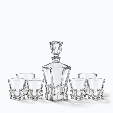 Service à Whisky Luxe Brèche, avec son ombre portée, sur fond blanc