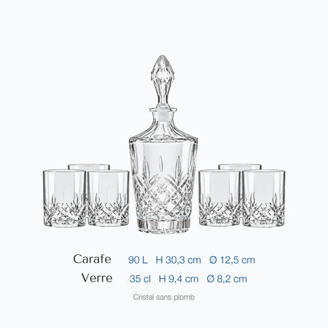 Dimensions : Set Carafe à Whisky L'Élancée