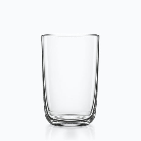 Verre à bière cristal transparent, gobelet droit sans pied, paroi lisse, fond épais