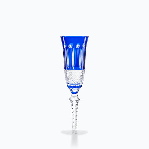 Verre à Champagne Original, couleur edo bleu, sur fond blanc