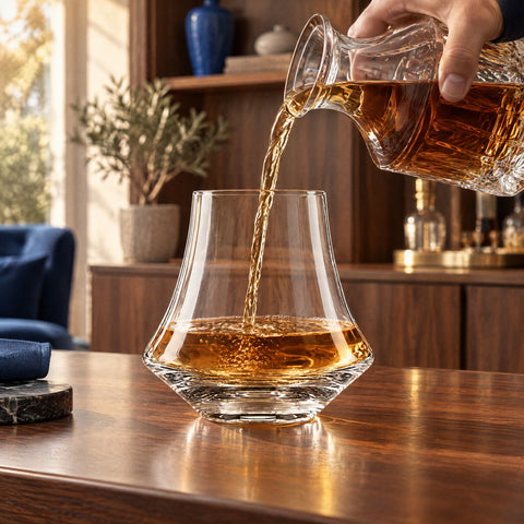 Verre à Rhum Design, en service