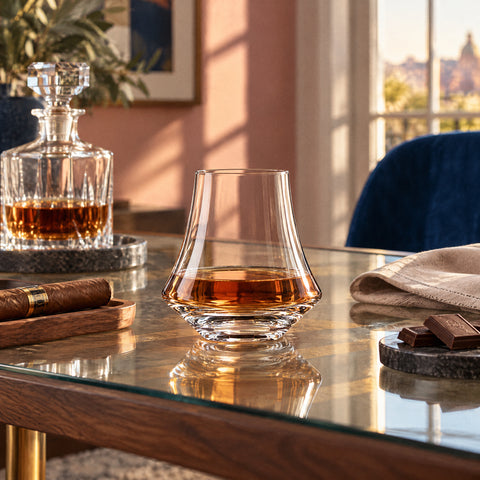 Verre à Rhum Design, mise en situation à table