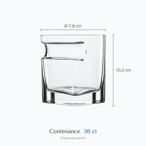 Dimensions : Verre à Spiritueux (hauteur 10,3 cm, diamètre 7,8 cm, contenance 30 cl)