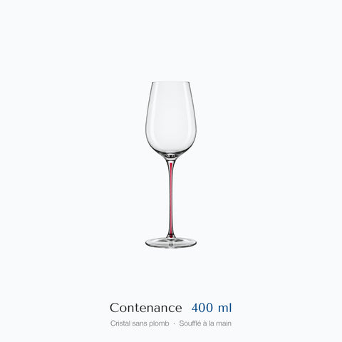 Cote du verre à vin Vocalise sur fond blanc : contenance 40 cl