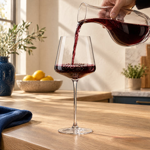 Verre à Vin Luxe, en service