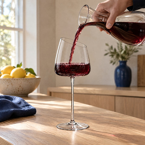 Verre à Vin Design, en service