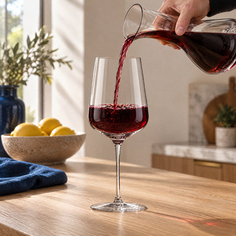 Verre à Vin Rouge, en service