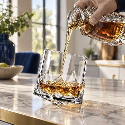 Verre à Whisky Diamant, en service