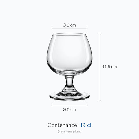 Dimensions : Verre à Whisky Écossais (hauteur 11,5 cm, diamètre 6 cm, contenance 19 cl)